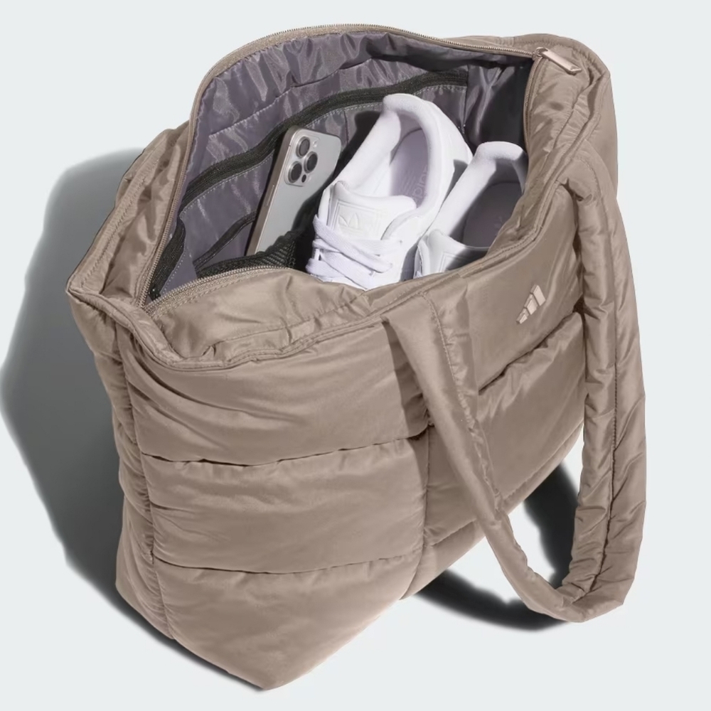 Adidas Quilted All Me 3 Tote Bag Chalky Brown - Picture 6 of 9